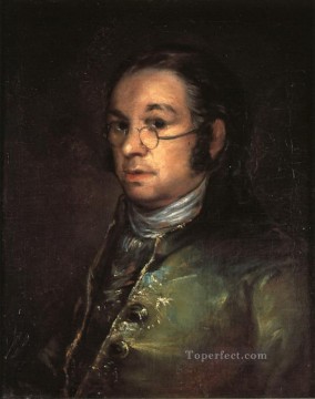フランシスコ・ゴヤ Painting - 眼鏡をかけた自画像 フランシスコ・デ・ゴヤ